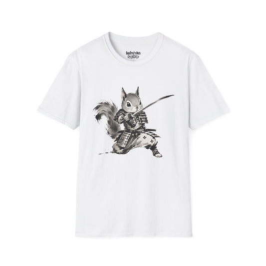 Squirrel Samurai T‑Shirt — Cute Warrior Animal Graphic Tee