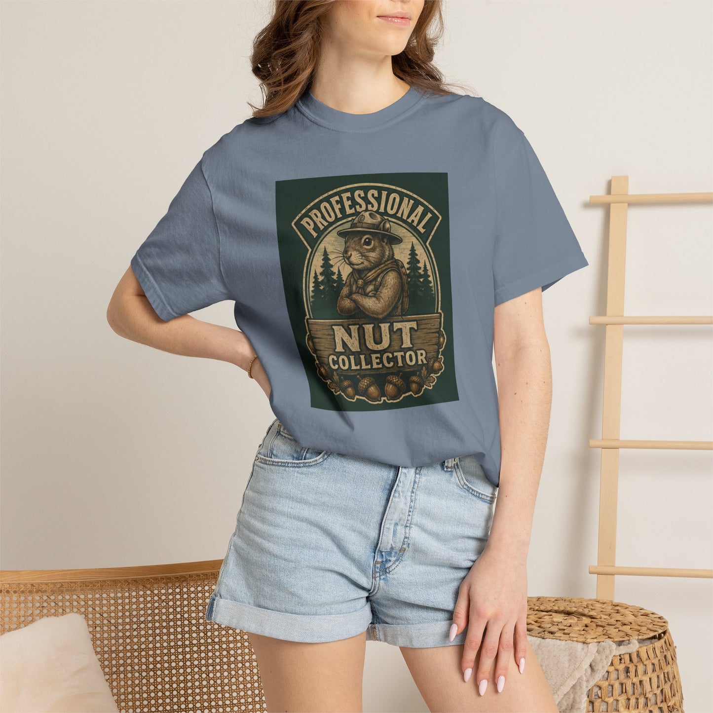 T-Shirt — "Professional Nut Collector" Vintage Squirrel Graphic