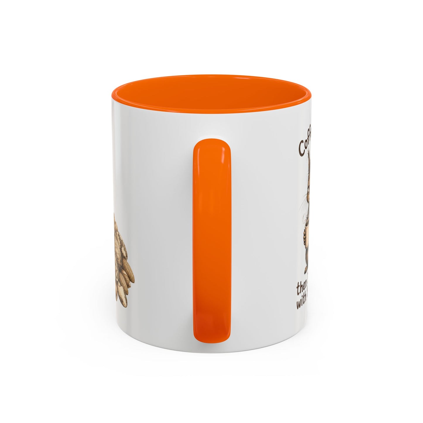Coffee Mug - Rustic Coffee Beans Illustration Accent Mug (11/15oz)