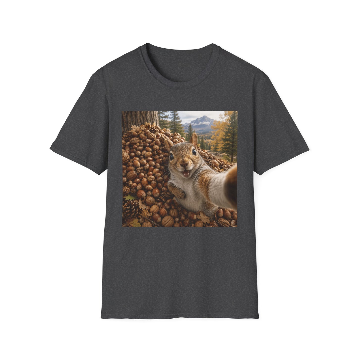 Squirrel Selfie T-Shirt — Cute Woodland Nuts Graphic Tee