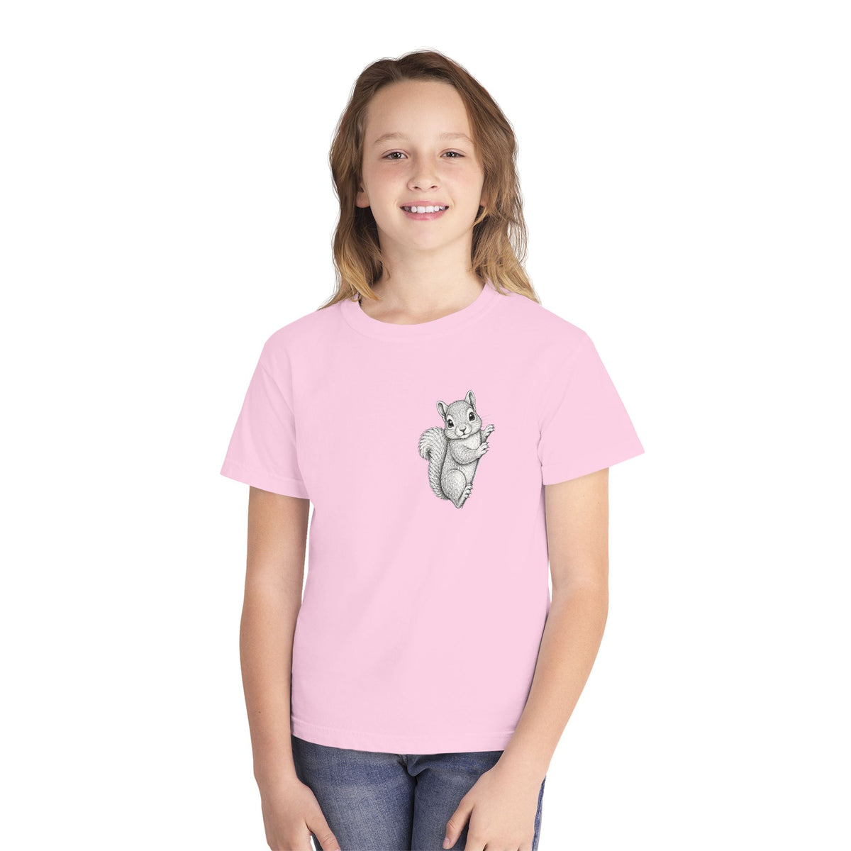 Youth Tee — Cute Hand-Drawn Squirrel Graphic Shirt