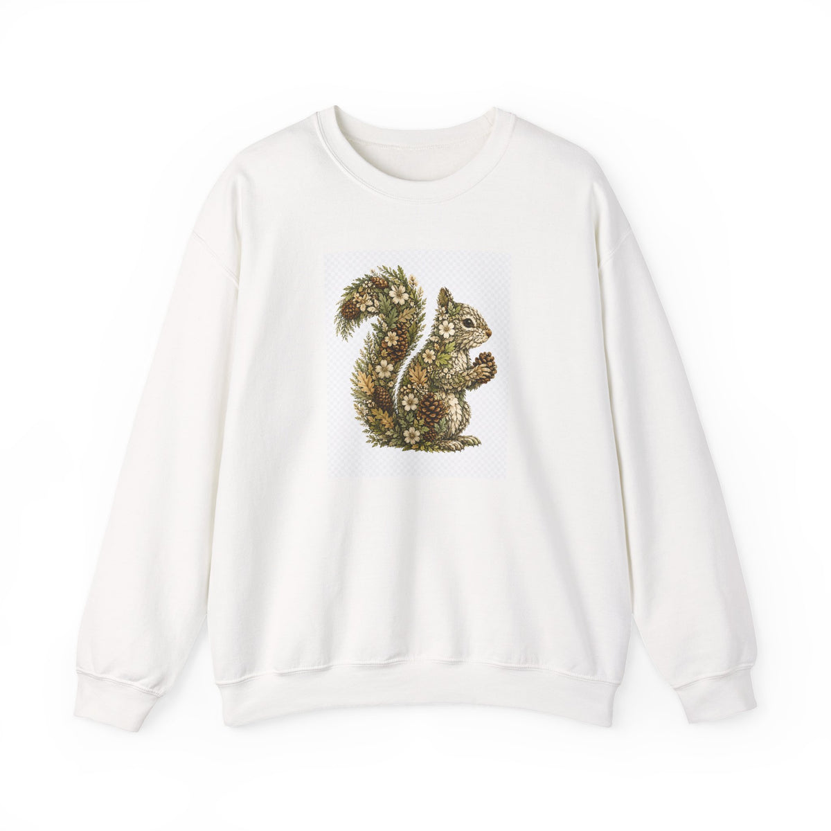 Floral Squirrel Crewneck Sweatshirt