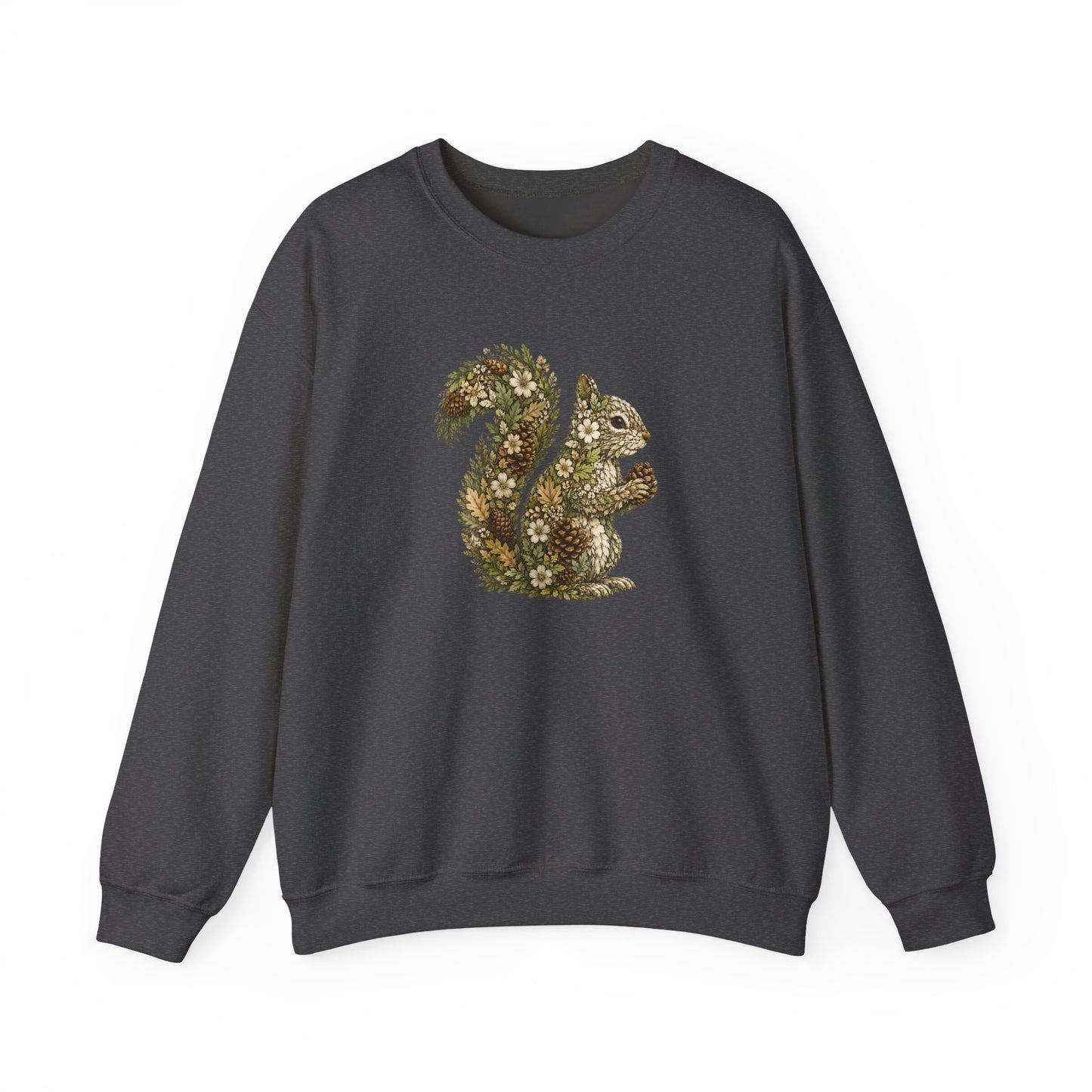Floral Squirrel Crewneck Sweatshirt