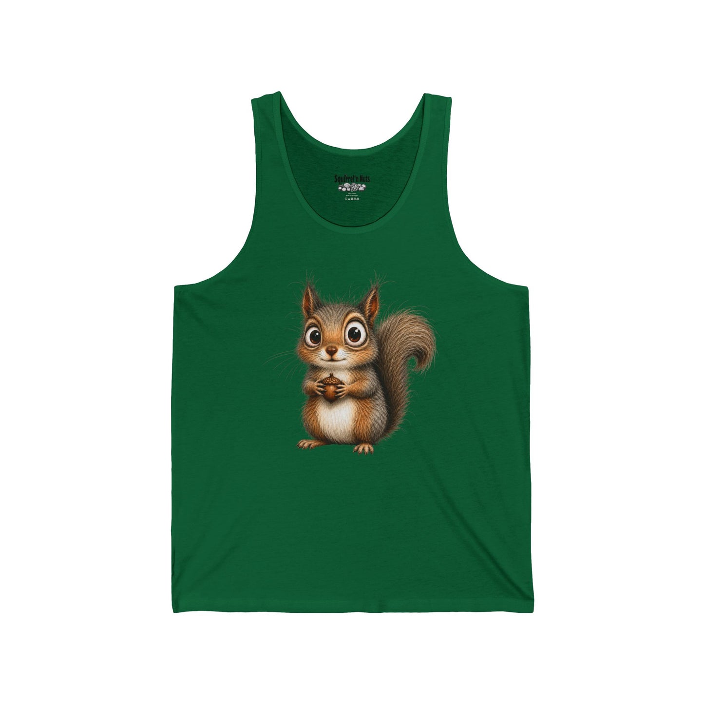 Cute Cartoon Squirrel Tank Top — Adorable Woodland Animal Graphic Tee