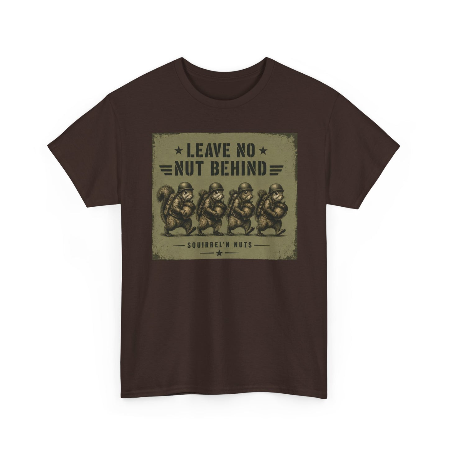 Leave No Nut Behind Tee — Funny Squirrel Conservation Graphic T-Shirt