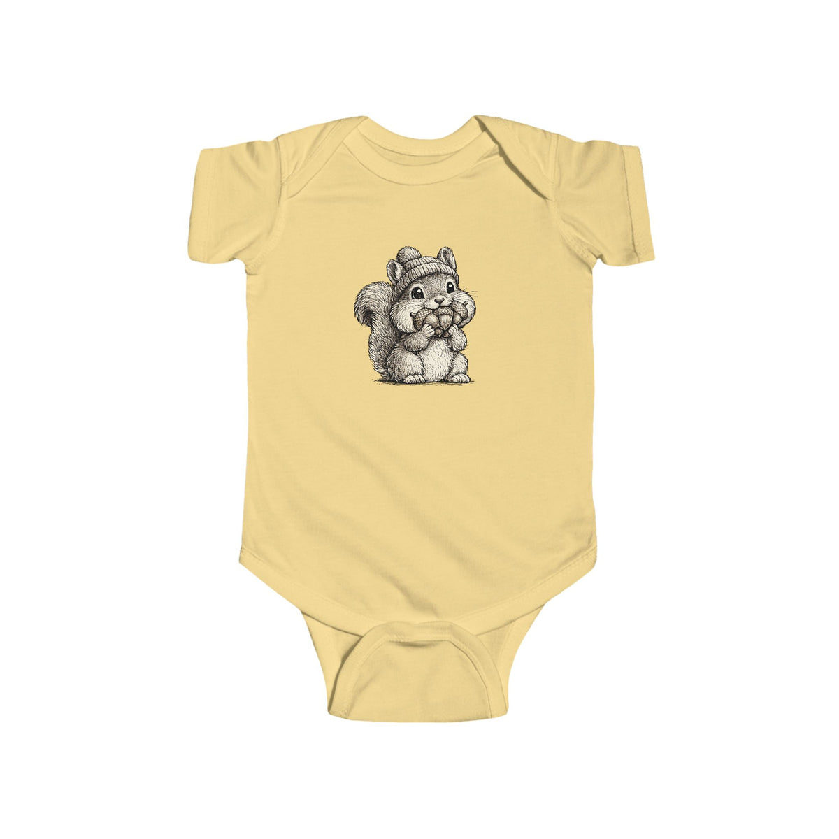 Cute Squirrel'n Nut  Infant Bodysuit – Adorable Sketch Baby Onesie