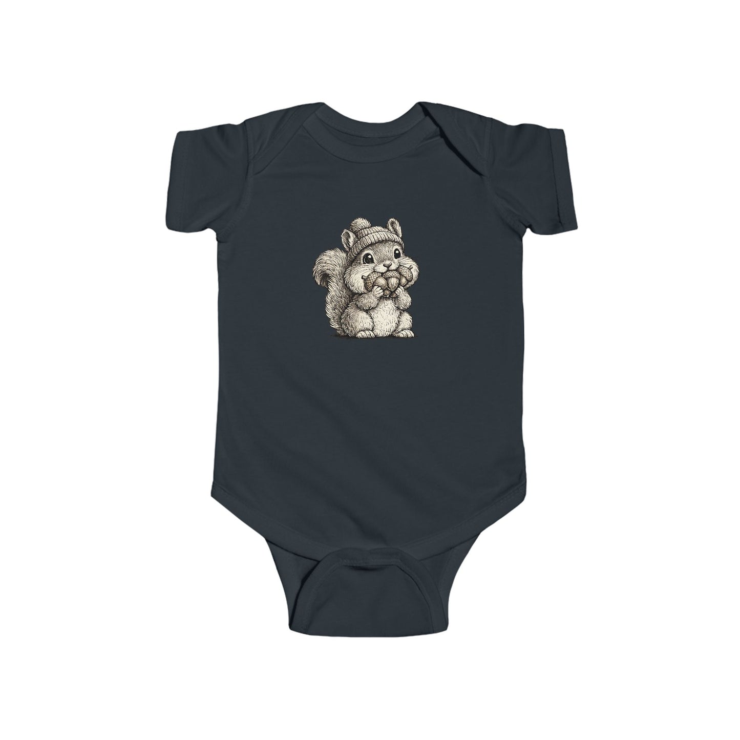 Cute Squirrel'n Nut  Infant Bodysuit – Adorable Sketch Baby Onesie