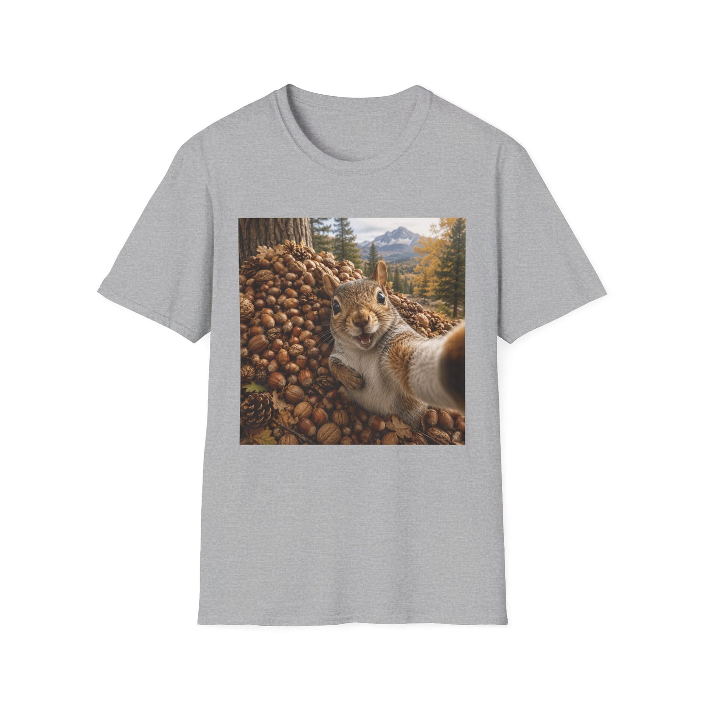 Squirrel Selfie T-Shirt — Cute Woodland Nuts Graphic Tee