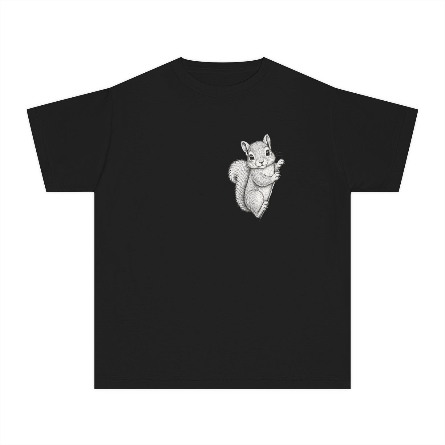 Youth Tee — Cute Hand-Drawn Squirrel Graphic Shirt