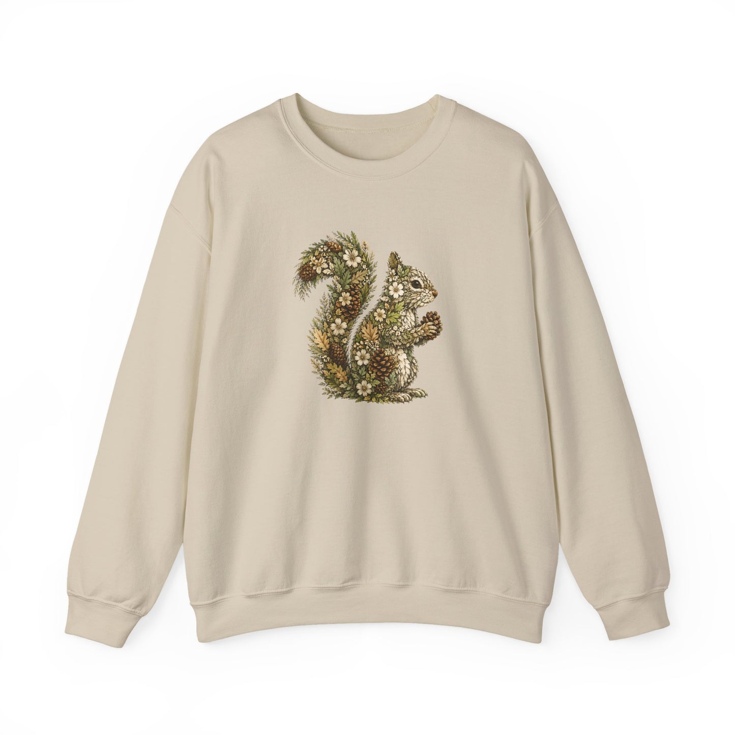 Floral Squirrel Crewneck Sweatshirt