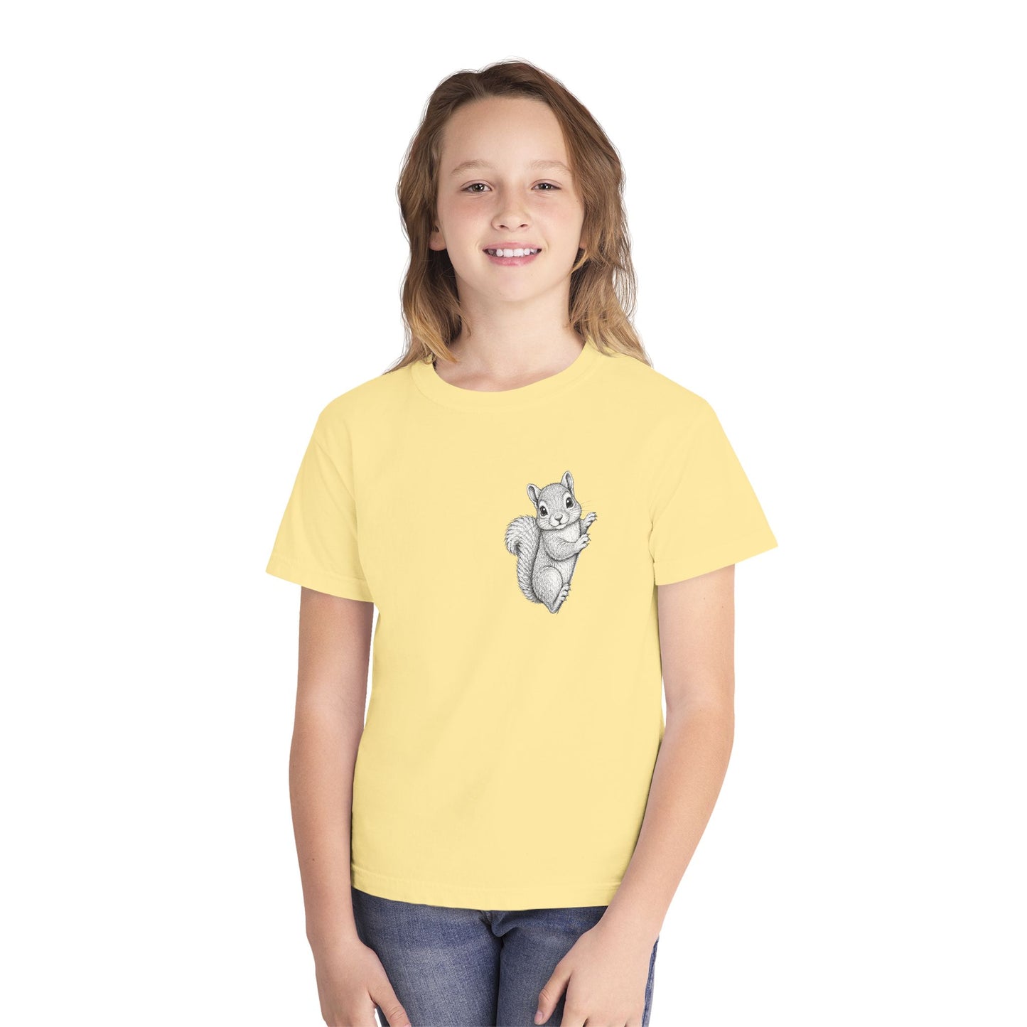 Youth Tee — Cute Hand-Drawn Squirrel Graphic Shirt