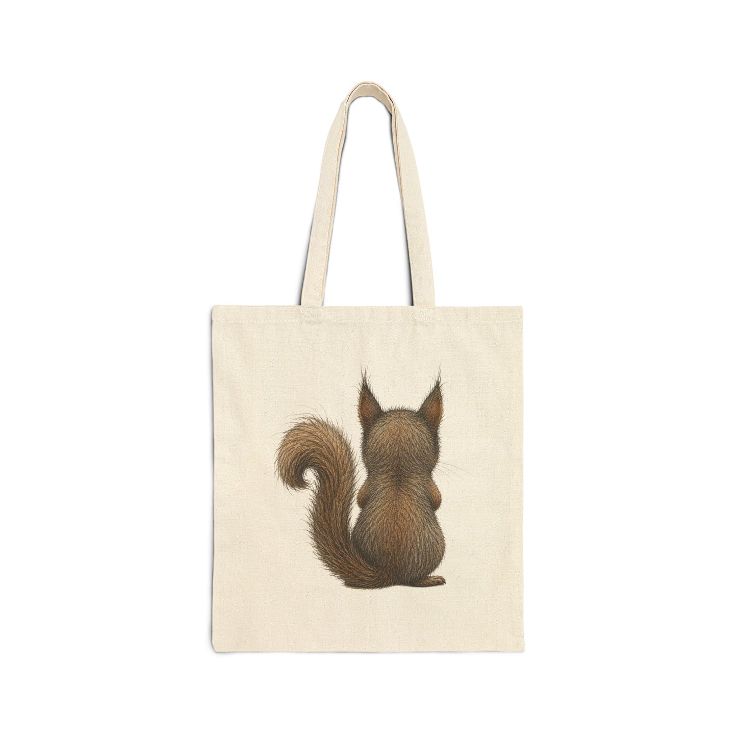 Cute Squirrel Canvas Tote Bag – Adorable Woodland Animal Shopper
