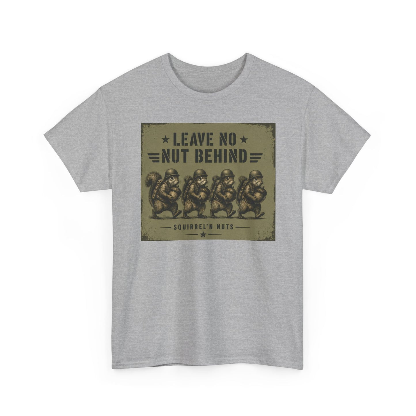 Leave No Nut Behind Tee — Funny Squirrel Conservation Graphic T-Shirt