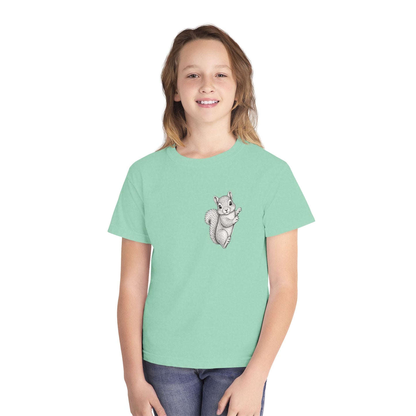 Youth Tee — Cute Hand-Drawn Squirrel Graphic Shirt
