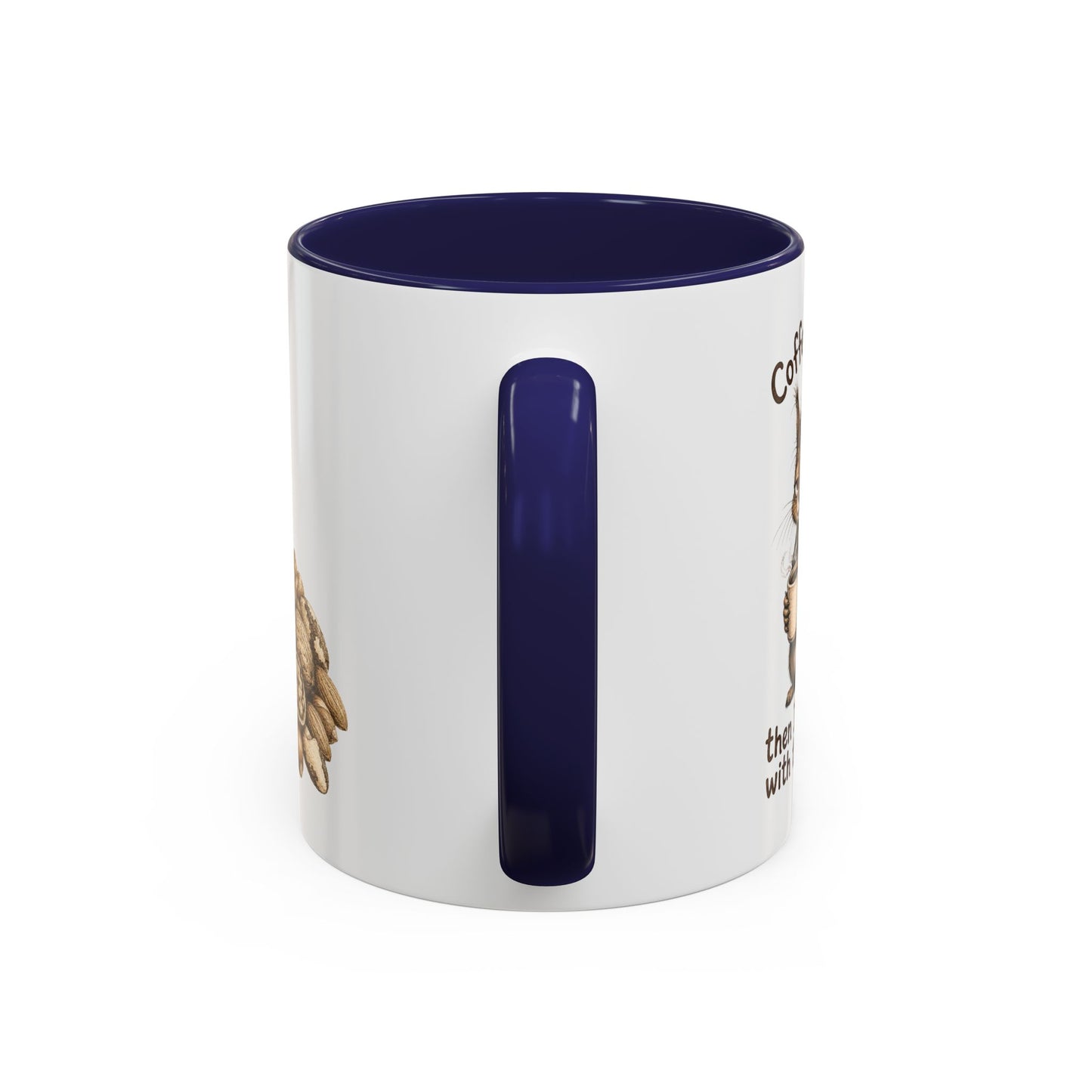 Coffee Mug - Rustic Coffee Beans Illustration Accent Mug (11/15oz)