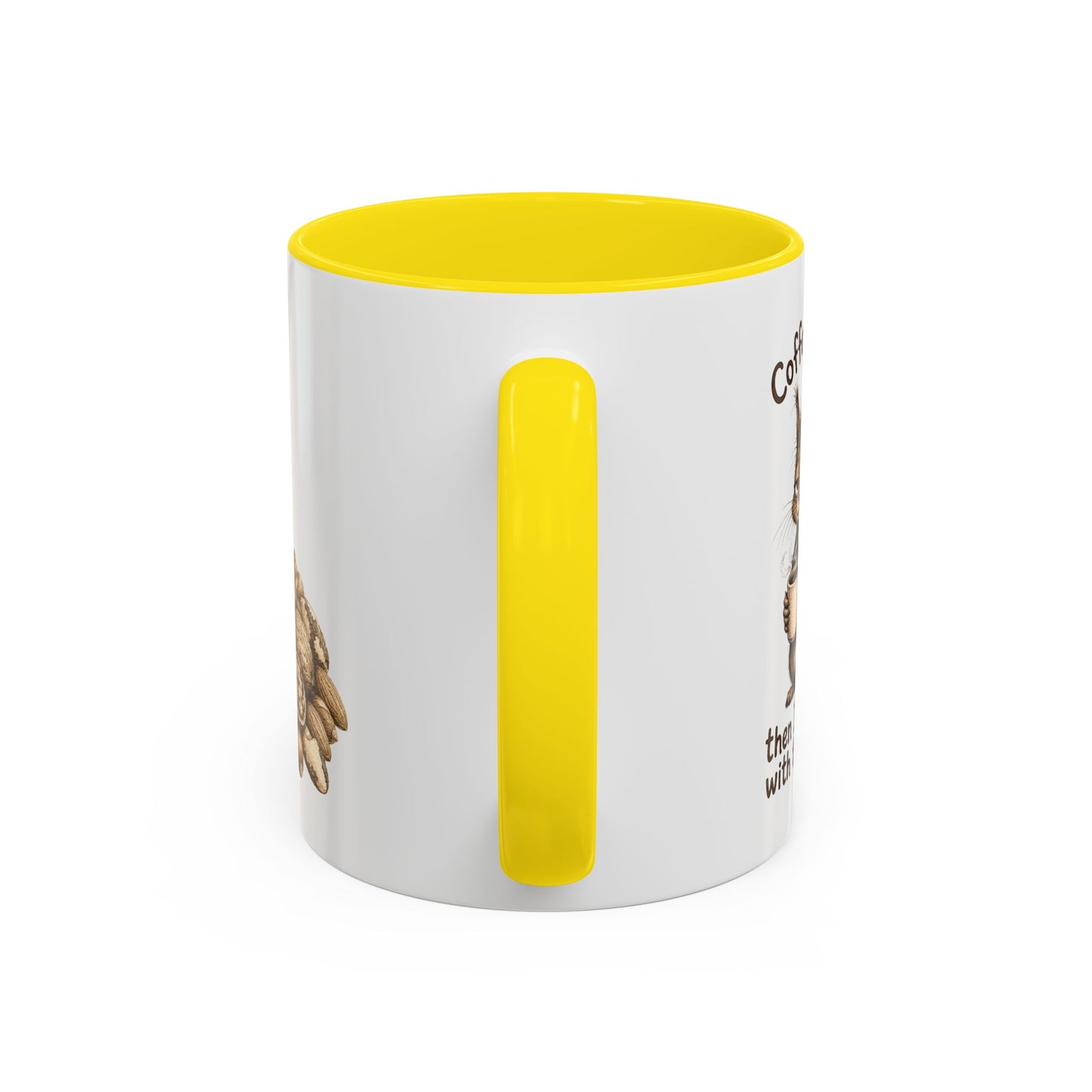 Coffee Mug - Rustic Coffee Beans Illustration Accent Mug (11/15oz)