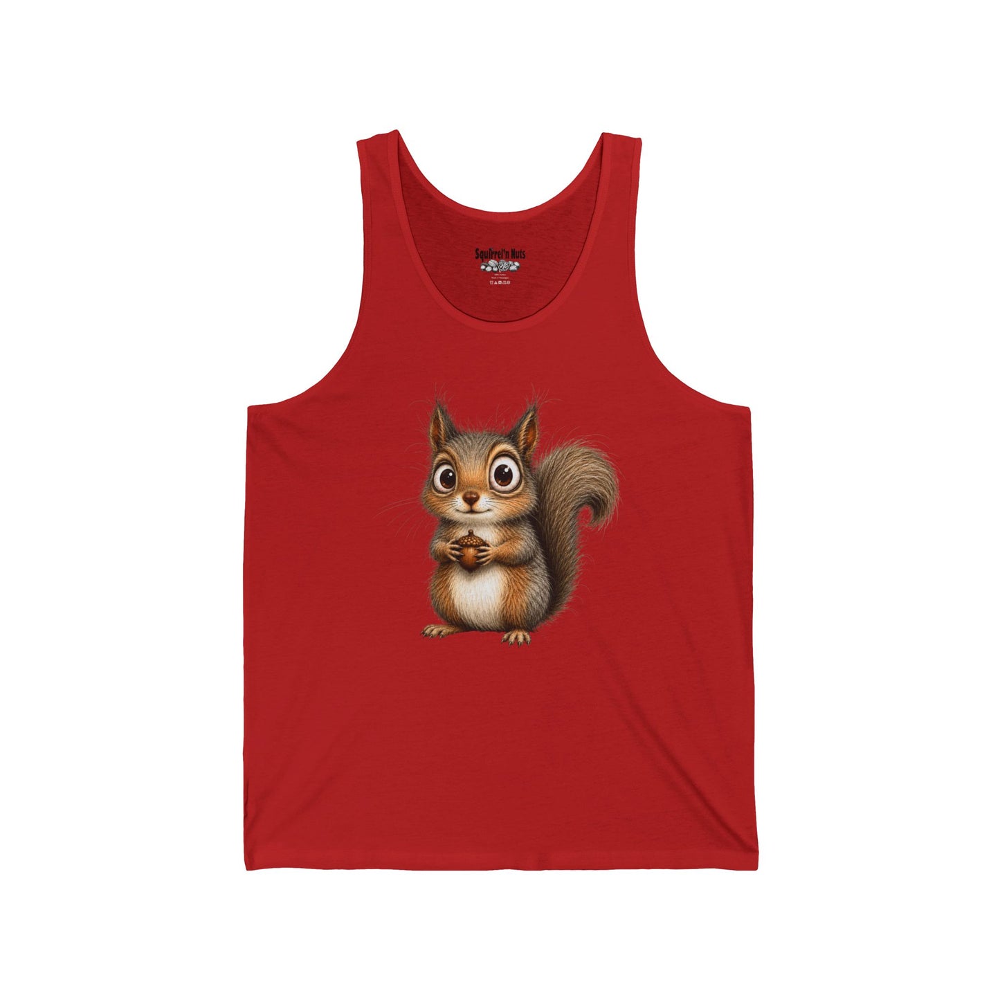 Cute Cartoon Squirrel Tank Top — Adorable Woodland Animal Graphic Tee