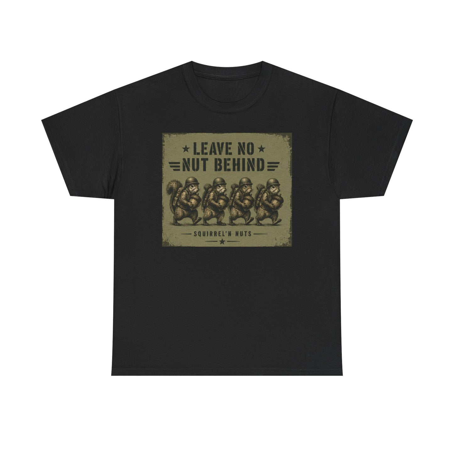 Leave No Nut Behind Tee — Funny Squirrel Conservation Graphic T-Shirt