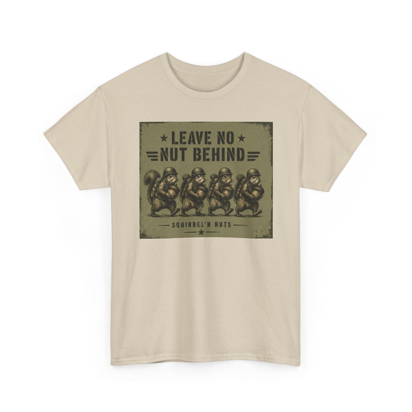 Leave No Nut Behind Tee — Funny Squirrel Conservation Graphic T-Shirt
