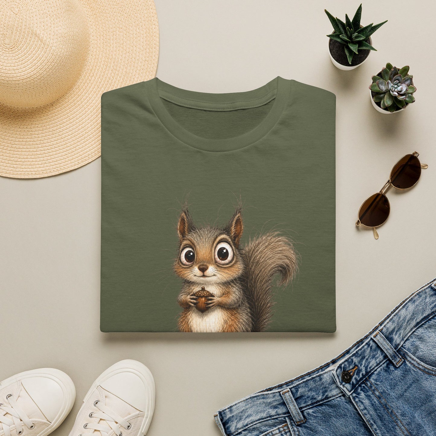 Cute Squirrel Graphic T-Shirt — Adorable Woodland Animal Tee