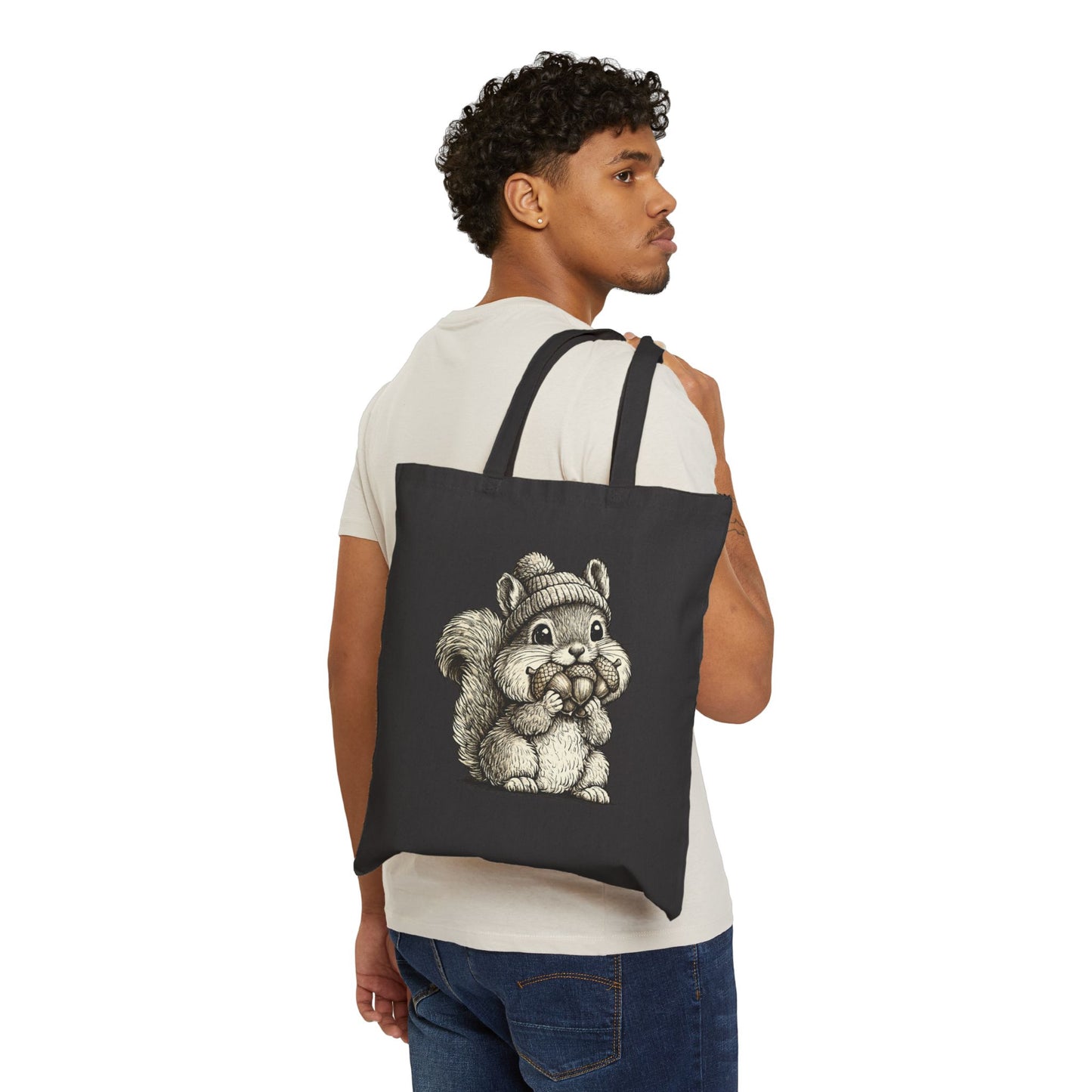 Tote — "My Nut Bag" Cute Squirrel Canvas Tote Bag
