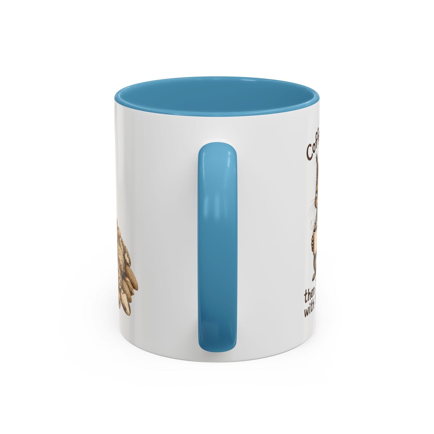 Coffee Mug - Rustic Coffee Beans Illustration Accent Mug (11/15oz)
