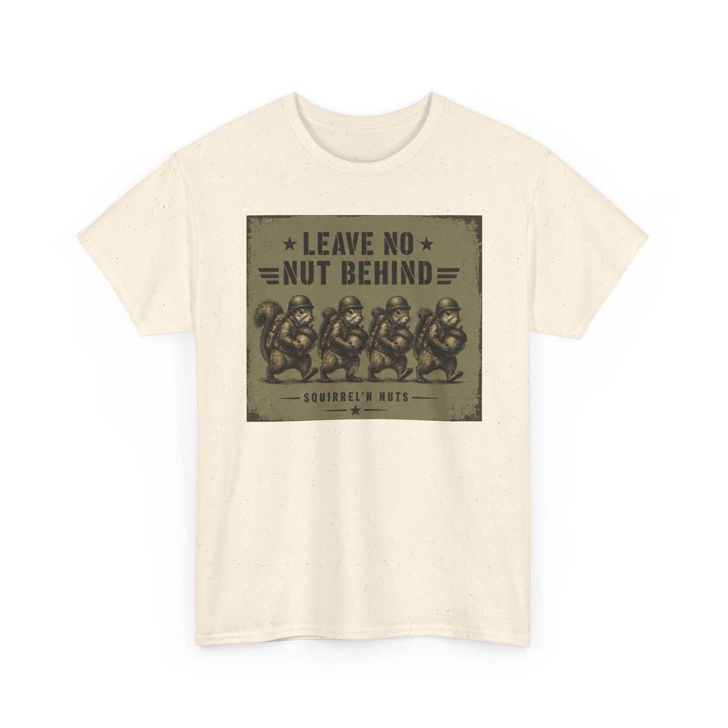 Leave No Nut Behind Tee — Funny Squirrel Conservation Graphic T-Shirt