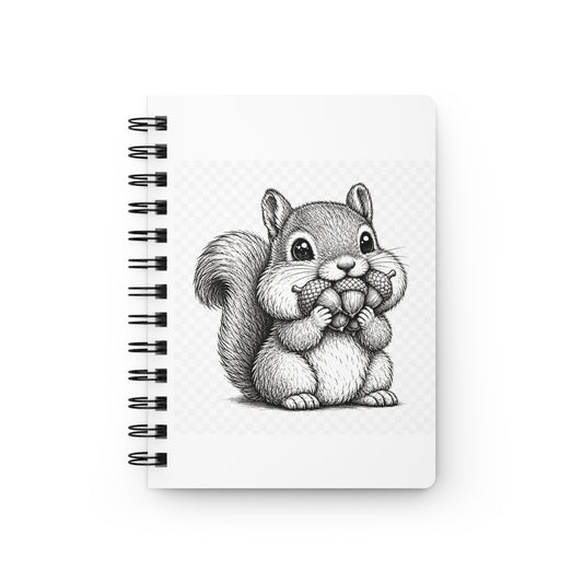 Cute Squirrel Spiral Journal — Hand-Drawn Woodland Notebook for Kids & Nature Lovers