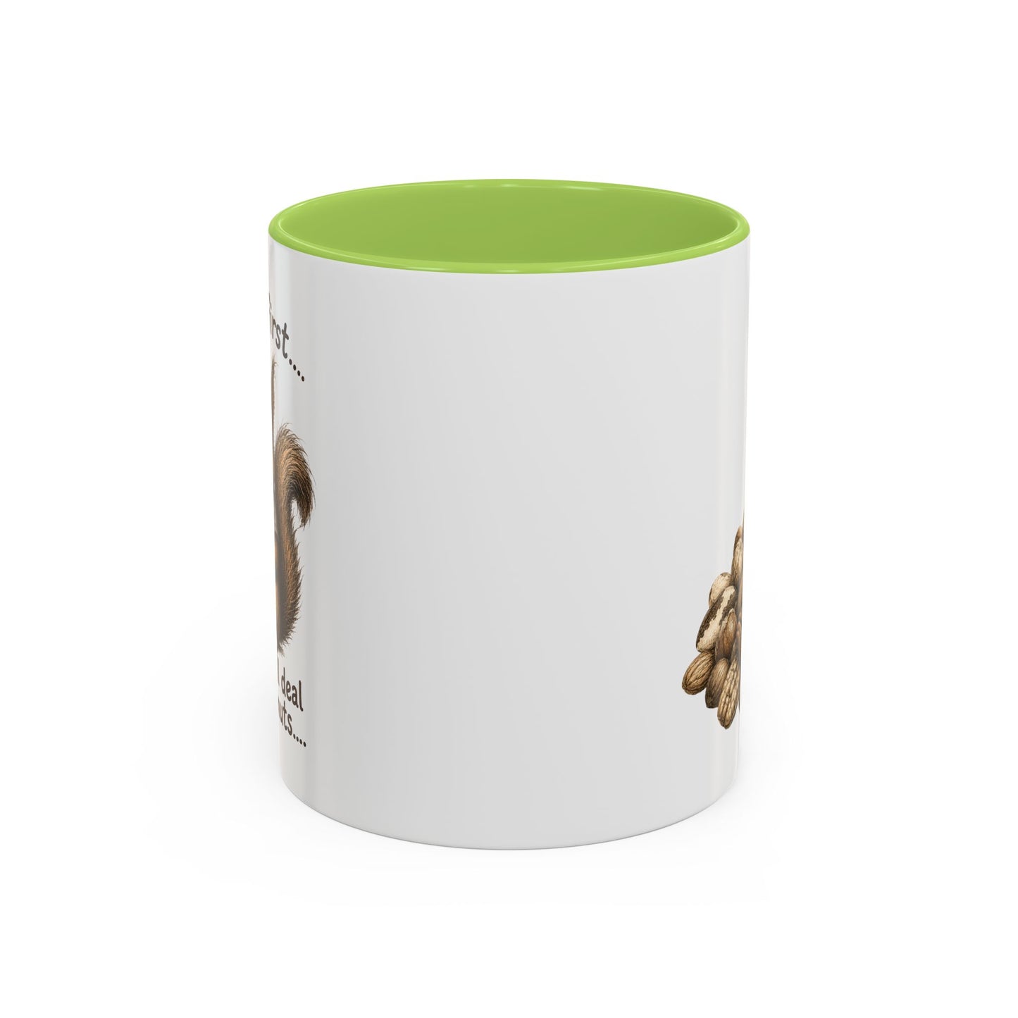 Coffee Mug - Rustic Coffee Beans Illustration Accent Mug (11/15oz)