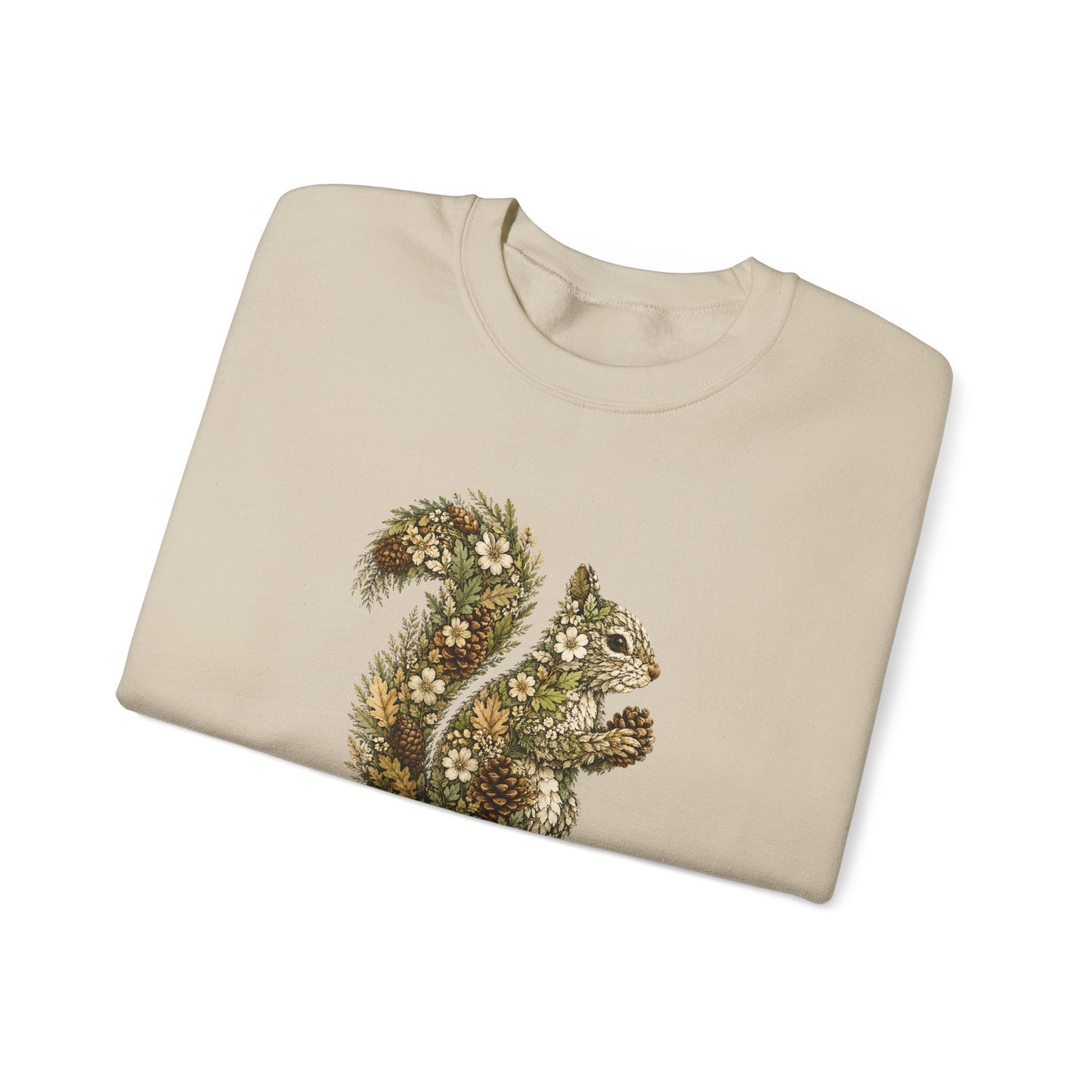 Floral Squirrel Crewneck Sweatshirt